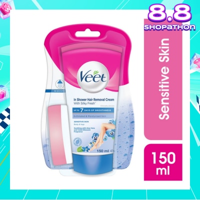 VEET In-shower Hair Removal Cream Sensitive Skin 150g