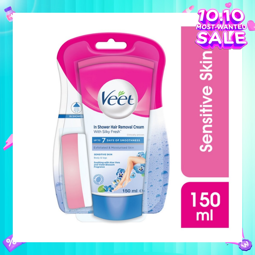 In-shower Hair Removal Cream Sensitive Skin 150g (Expiry: Jun`2026)