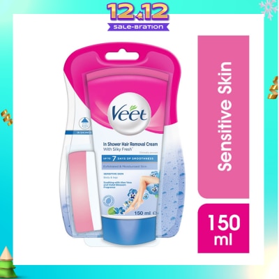 VEET In-shower Hair Removal Cream Sensitive Skin 150g (Expiry: Jun`2026)