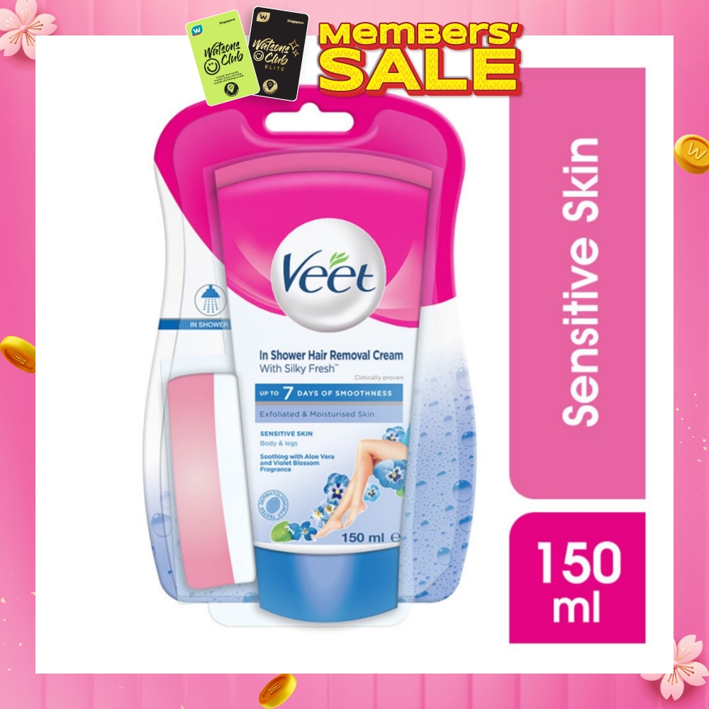 In-shower Hair Removal Cream Sensitive Skin 150g (Expiry: Jun`2026)