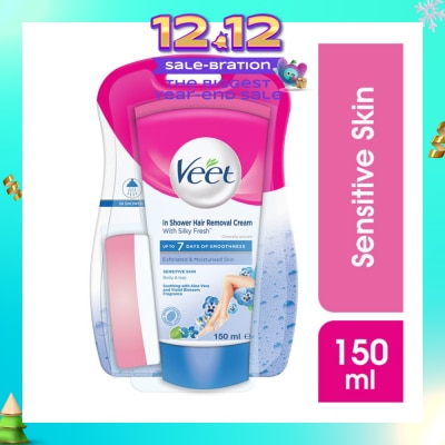 VEET In-shower Hair Removal Cream Sensitive Skin 150g (Expiry: Jun`2026)