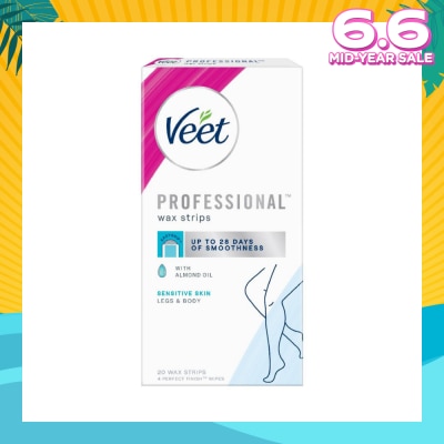 VEET Hair Removal Wax Strips Sensitive Skin 20s