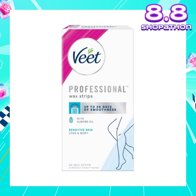 VEET Hair Removal Wax Strips Sensitive Skin 20s