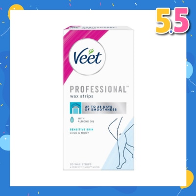 VEET Hair Removal Wax Strips Sensitive Skin 20s