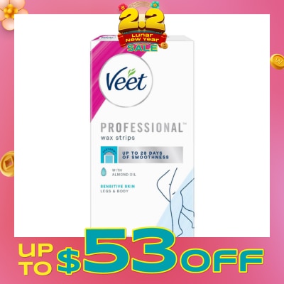 VEET Hair Removal Wax Strips Sensitive Skin 20s