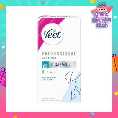 VEET Hair Removal Wax Strips Sensitive Skin 20s