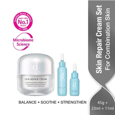 D PROGRAM Skin Repair Cream Set For Combination Sensitive Skin (Balance Care Lotion + Emulsion + Skin Repair Cream) 1s