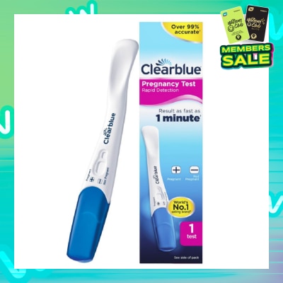 CLEARBLUE Rapid Detection Pregnancy Test (Over 99% Accurate + Clear Results) 1s