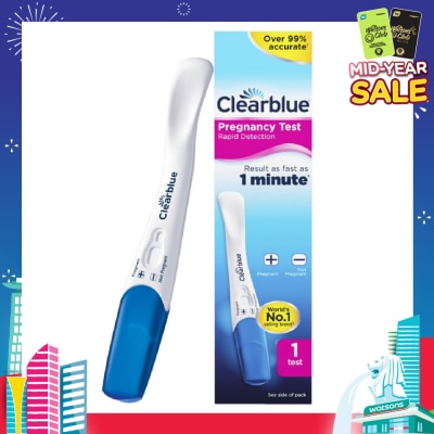 CLEARBLUE Rapid Detection Pregnancy Test (Over 99% Accurate + Clear Results) 1s