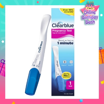 CLEARBLUE Rapid Detection Pregnancy Test (Over 99% Accurate + Clear Results) 1s