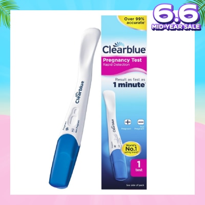 CLEARBLUE Rapid Detection Pregnancy Test (Over 99% Accurate + Clear Results) 1s