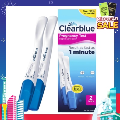CLEARBLUE Rapid Detection Pregnancy Test (Over 99% Accurate + Clear Results) 2s