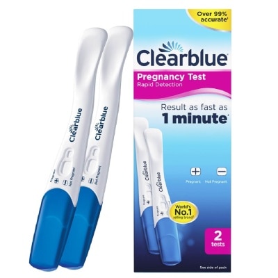 CLEARBLUE Rapid Detection Pregnancy Test (Over 99% Accurate + Clear Results) 2s