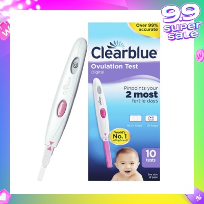 CLEARBLUE Digital Ovulation Test (Over 99% Accurate) 10s