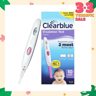 CLEARBLUE Digital Ovulation Test (Over 99% Accurate) 10s