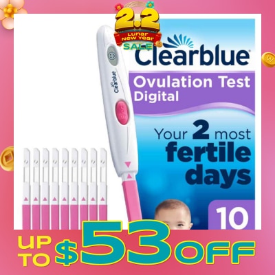 CLEARBLUE Digital Ovulation Test (Over 99% Accurate) 10s
