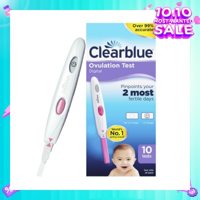 CLEARBLUE Digital Ovulation Test (Over 99% Accurate) 10s