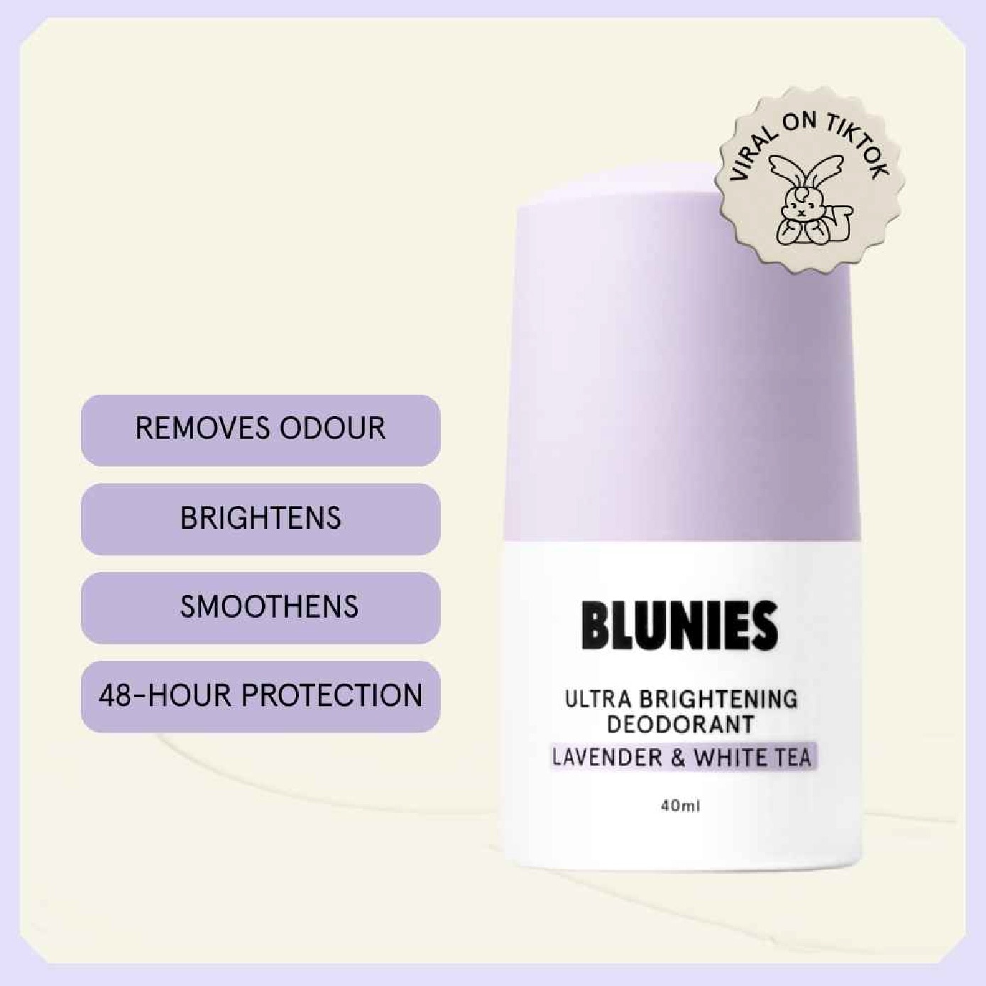 Ultra Brightening Lavender & White Tea Deodorant 40ml