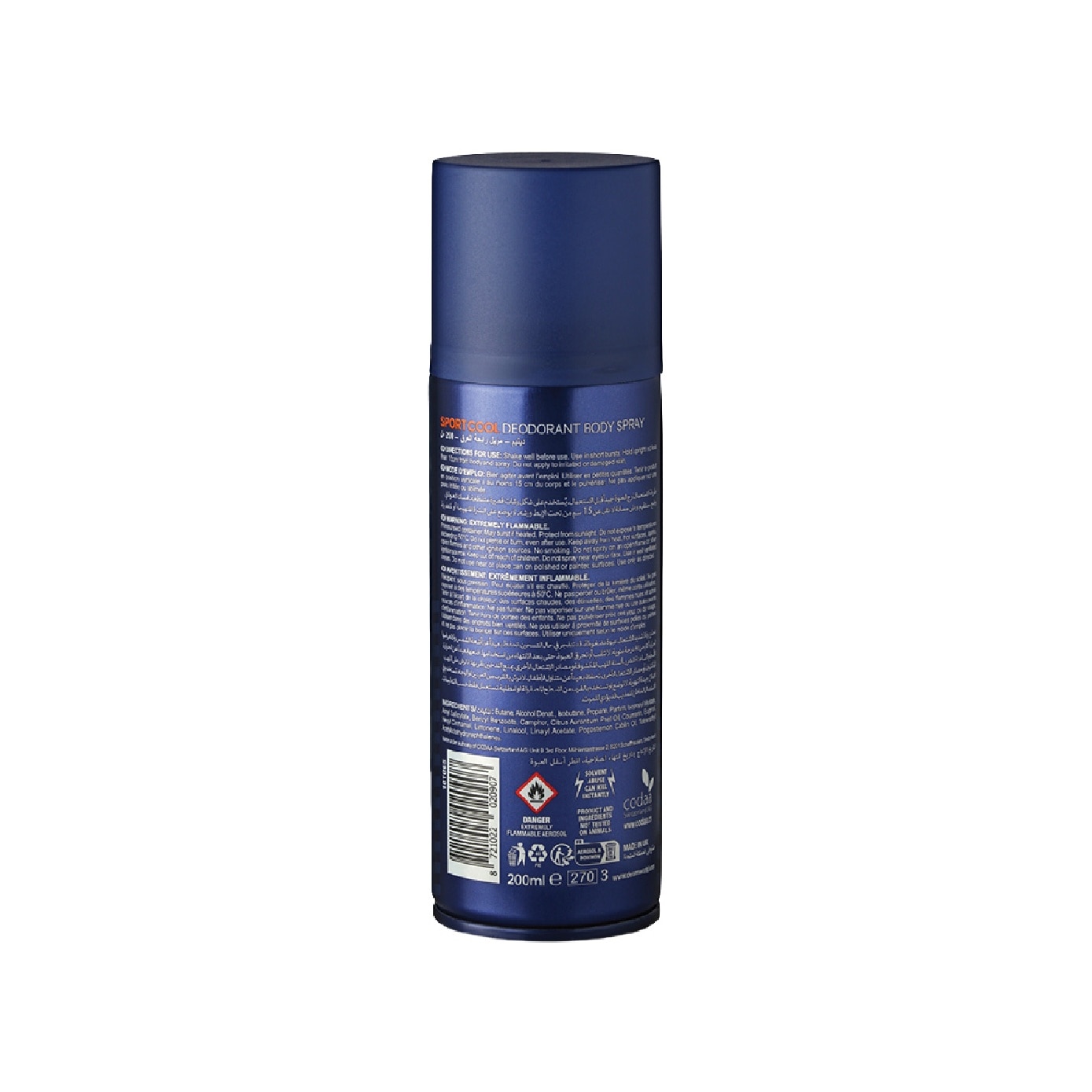 48H Performance Deodorant Body Spray Sport Cool 200ml image