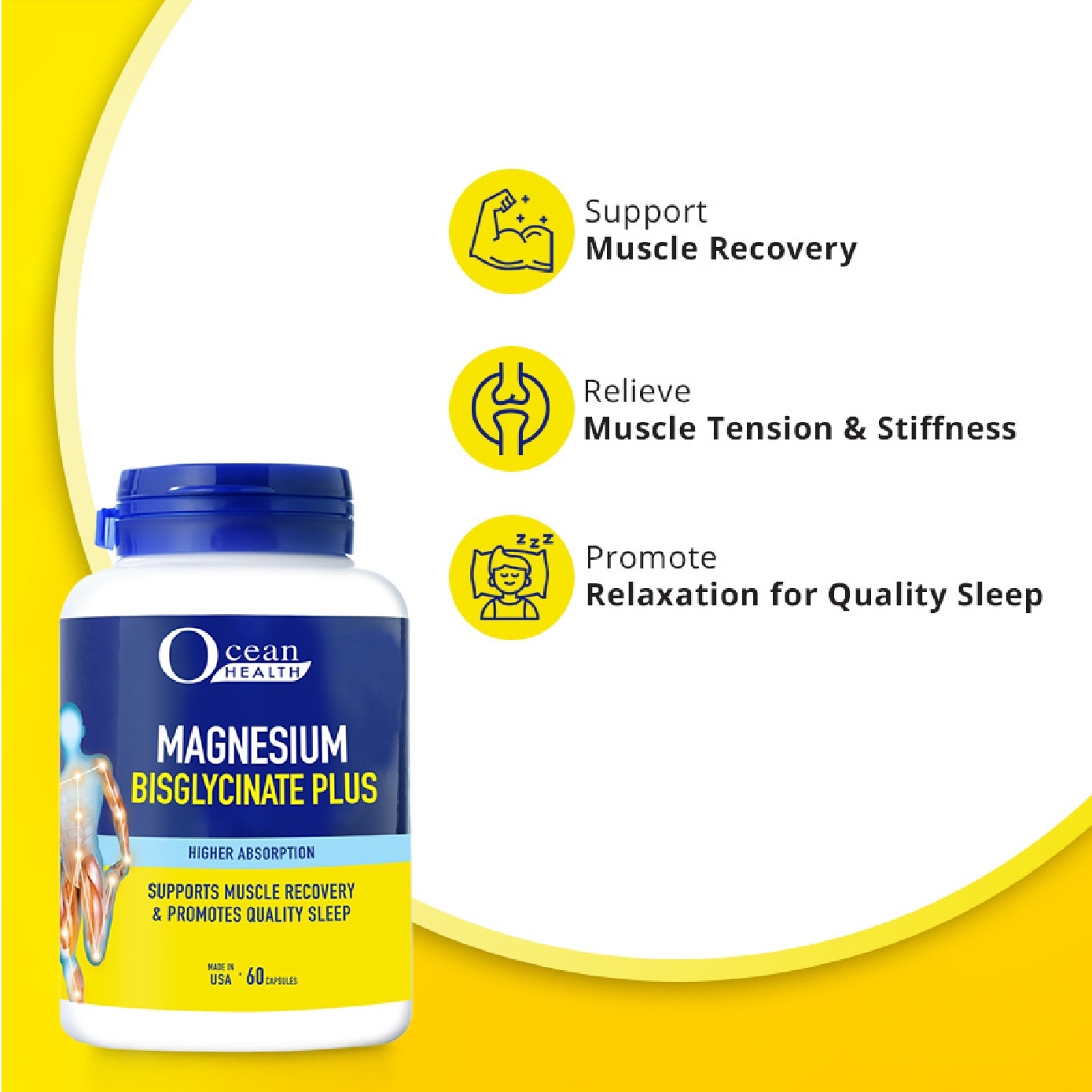 Magnesium Bisglycinate Plus Health Supplement 60s image