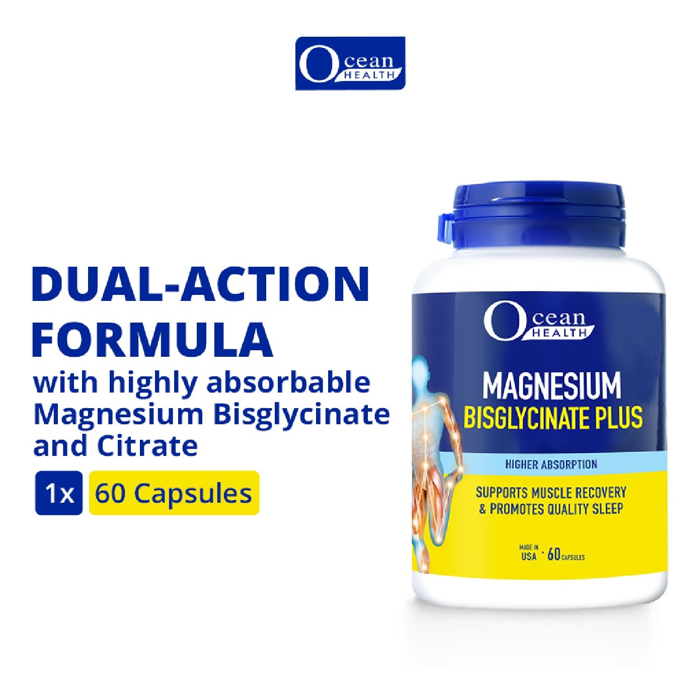 Magnesium Bisglycinate Plus Health Supplement 60s image