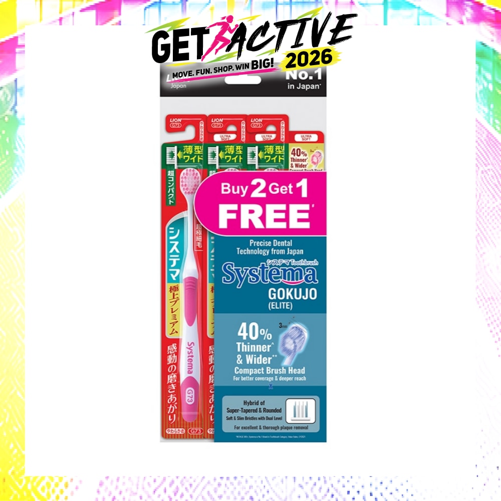Gokujo Elite Ultra-Soft Toothbrush 3s Packset (Buy 2 Get 1 Free) image
