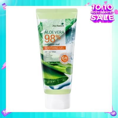 ALO NATURA Aloe Vera 98% Moisture Real Soothing Gel (Calming, Moisturising & Norishing) 150ml