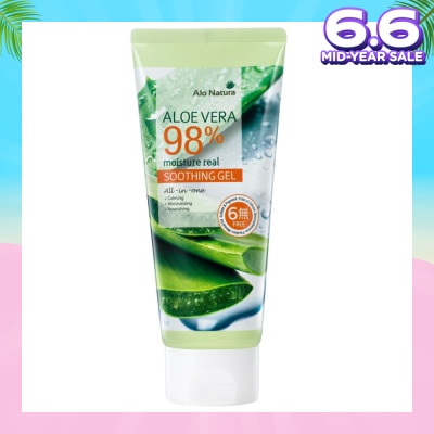 ALO NATURA Aloe Vera 98% Moisture Real Soothing Gel (Calming, Moisturising & Norishing) 150ml