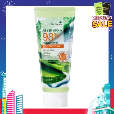 ALO NATURA Aloe Vera 98% Moisture Real Soothing Gel (Calming, Moisturising & Norishing) 150ml