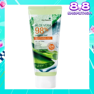 ALO NATURA Aloe Vera 98% Moisture Real Soothing Gel (Calming, Moisturising & Norishing) 150ml