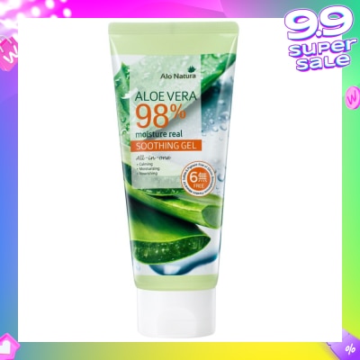 ALO NATURA Aloe Vera 98% Moisture Real Soothing Gel (Calming, Moisturising & Norishing) 150ml