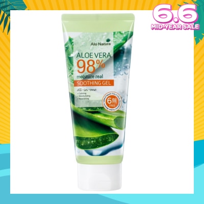ALO NATURA Aloe Vera 98% Moisture Real Soothing Gel (Calming, Moisturising & Norishing) 150ml