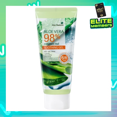 ALO NATURA Aloe Vera 98% Moisture Real Soothing Gel (Calming, Moisturising & Norishing) 150ml