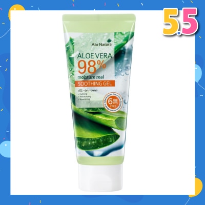 ALO NATURA Aloe Vera 98% Moisture Real Soothing Gel (Calming, Moisturising & Norishing) 150ml