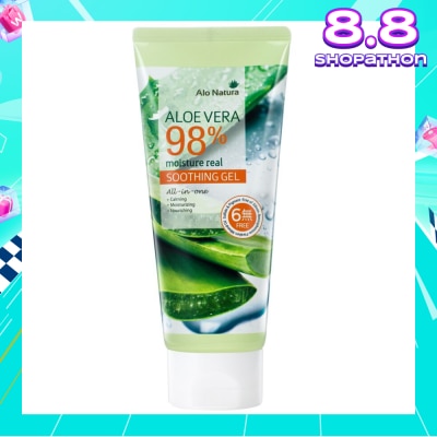 ALO NATURA Aloe Vera 98% Moisture Real Soothing Gel (Calming, Moisturising & Norishing) 150ml