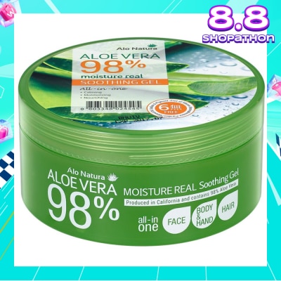 ALO NATURA Aloe Vera 98% Moisture Real Soothing Gel (Calming, Moisturising & Norishing) 300ml