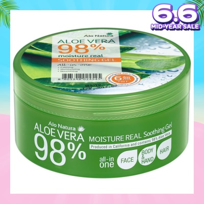 ALO NATURA Aloe Vera 98% Moisture Real Soothing Gel (Calming, Moisturising & Norishing) 300ml