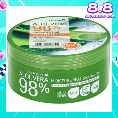 ALO NATURA Aloe Vera 98% Moisture Real Soothing Gel (Calming, Moisturising & Norishing) 300ml