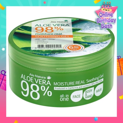 ALO NATURA Aloe Vera 98% Moisture Real Soothing Gel (Calming, Moisturising & Norishing) 300ml