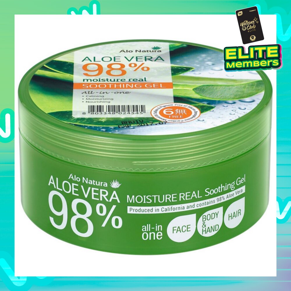 Aloe Vera 98% Moisture Real Soothing Gel (Calming, Moisturising & Norishing) 300ml