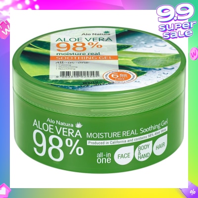 ALO NATURA Aloe Vera 98% Moisture Real Soothing Gel (Calming, Moisturising & Norishing) 300ml