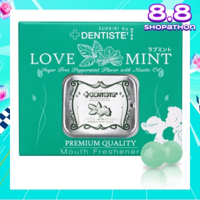 DENTISTE Love Mint Sugar Free Peppermint Flavour with Mastic Oil Mouth Freshener 20s