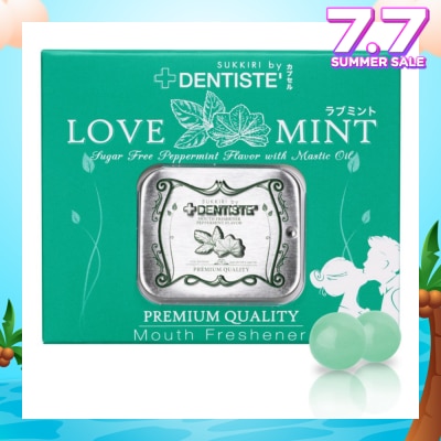 DENTISTE Love Mint Sugar Free Peppermint Flavour with Mastic Oil Mouth Freshener 20s