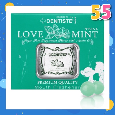 DENTISTE Love Mint Sugar Free Peppermint Flavour with Mastic Oil Mouth Freshener 20s