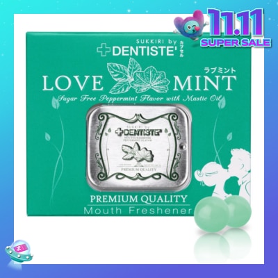 DENTISTE Love Mint Sugar Free Peppermint Flavour with Mastic Oil Mouth Freshener 20s