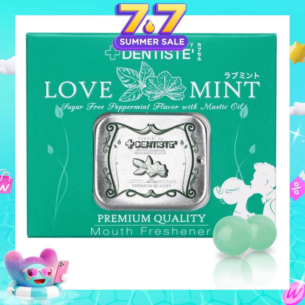 Love Mint Sugar Free Peppermint Flavour with Mastic Oil Mouth Freshener 20s (Expiry: Mar`2027)