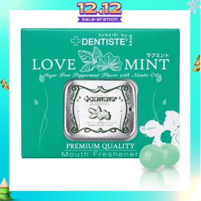 DENTISTE Love Mint Sugar Free Peppermint Flavour with Mastic Oil Mouth Freshener 20s