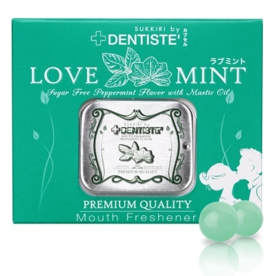 DENTISTE Love Mint Sugar Free Peppermint Flavour with Mastic Oil Mouth Freshener 20s