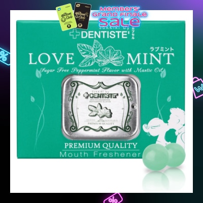DENTISTE Love Mint Sugar Free Peppermint Flavour with Mastic Oil Mouth Freshener 20s