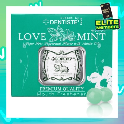 DENTISTE Love Mint Sugar Free Peppermint Flavour with Mastic Oil Mouth Freshener 20s